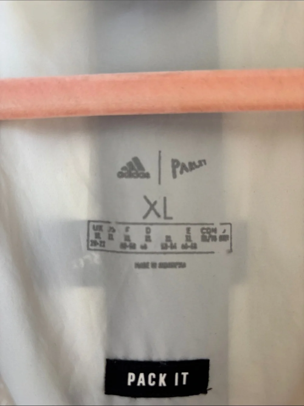 adidas Beige and White Half-Zip Pullover - Picture 3 of 4